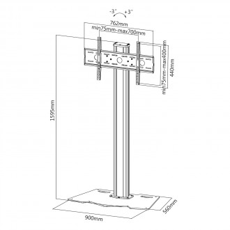 Support TV colonne pour écran 37 à 70 pouces - Devis sur Techni-Contact.com - 4