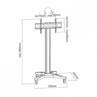 Support TV colonne pour écran 37 à 70 pouces - Devis sur Techni-Contact.com - 6