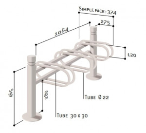 Support vélo 3 places en acier - Devis sur Techni-Contact.com - 3