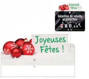 Surmontoir étiquette "Joyeuses Fêtes" - Devis sur Techni-Contact.com - 1