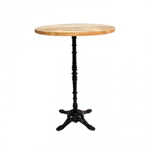 Table avec plateau en bois pour restaurant