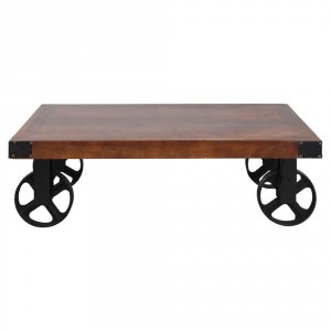 Table basse de style industriel sur roues - Devis sur Techni-Contact.com - 1