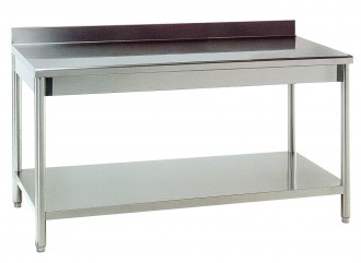 Table de cuisine adossée en inox - Devis sur Techni-Contact.com - 1