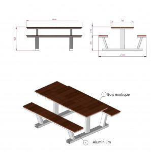 Table de pique-nique  - Devis sur Techni-Contact.com - 4