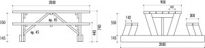 Table de pique nique bois autoclave - Devis sur Techni-Contact.com - 3
