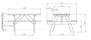 Table de pique-nique en plastique recyclé - Devis sur Techni-Contact.com - 2