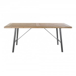 Table de style industriel bois et acier