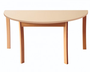 Table demi-ronde pour école maternelle