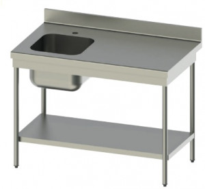 Table du chef en inox 304 d'une profondeur de 600 mm 