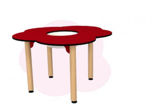 Table florale avec cloche