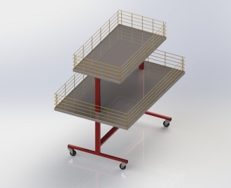 Table fouille sur roulette 2 niveaux - Devis sur Techni-Contact.com - 1