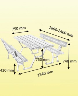 Table pique-nique bois avec dossier - Devis sur Techni-Contact.com - 3