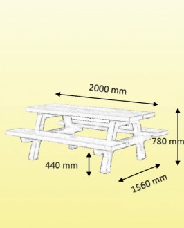 Table plein air en béton