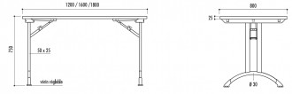 Table pliante en bois mélaminé - Devis sur Techni-Contact.com - 2