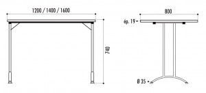 Table pliante rectangulaire  - Devis sur Techni-Contact.com - 5