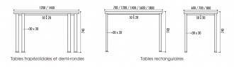 Table polyvalente collectivité - Devis sur Techni-Contact.com - 2