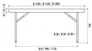 Table ronde pliante de collectivité - Devis sur Techni-Contact.com - 4