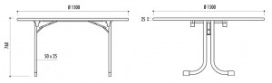 Table ronde pliante empilable - Devis sur Techni-Contact.com - 2