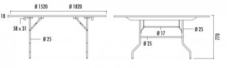 Table ronde pliante en bois - Devis sur Techni-Contact.com - 2