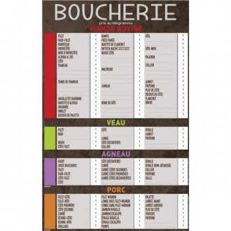 Tableau affichage prix boucherie - Devis sur Techni-Contact.com - 4