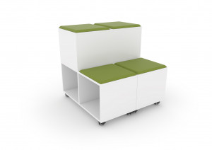 Tabouret / banc modulaire mobile - Mobibox MMO - Devis sur Techni-Contact.com - 1