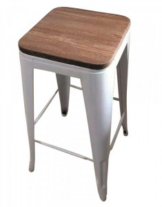 Tabouret blanc métallique industriel empilable - Devis sur Techni-Contact.com - 2