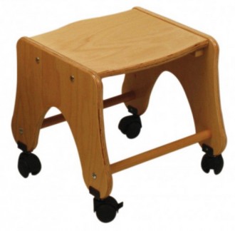 Tabouret bois à roulettes - Devis sur Techni-Contact.com - 1