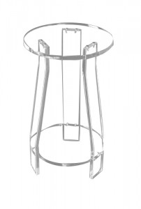 Tabouret bureau en plexiglas transparent - Devis sur Techni-Contact.com - 1