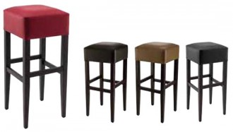 Tabouret en hêtre à assise rembourrée - Devis sur Techni-Contact.com - 1