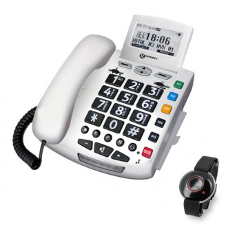 Téléphone multifonctions avec télécommande appel d'urgence - Devis sur Techni-Contact.com - 1
