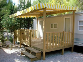 Terrasse mobil home couverte 7,50 m2 - Devis sur Techni-Contact.com - 1