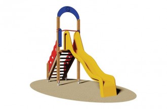 Toboggan en bois pour parc de jeux - Devis sur Techni-Contact.com - 1