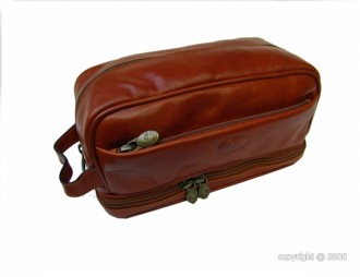 Trousse de toilette de voyage en cuir