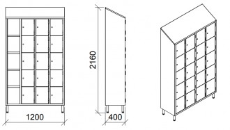 Vestiaire multicases 20 portes inox - Devis sur Techni-Contact.com - 5