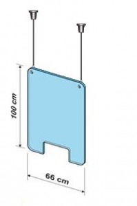 Vitre protection plexi à suspendre - Devis sur Techni-Contact.com - 1