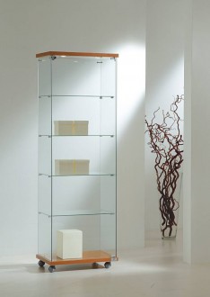 Vitrine d'exposition avec bois en bas Largeur 60 cm - Devis sur Techni-Contact.com - 1