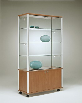 Vitrine d'exposition classique en bois Largeur 99 cm