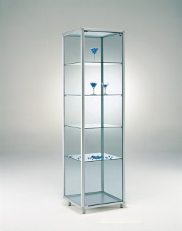 Vitrine d'exposition étroite en verre largeur 51.5 cm