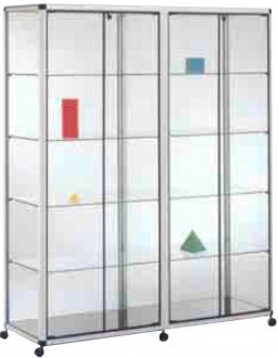 Vitrine double pour commerce Alluminium - Devis sur Techni-Contact.com - 1