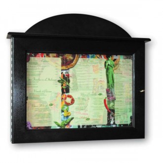 Vitrine menu restaurant en bois - Devis sur Techni-Contact.com - 1