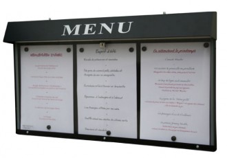 Vitrine porte menu murale pour bistrot - Devis sur Techni-Contact.com - 1