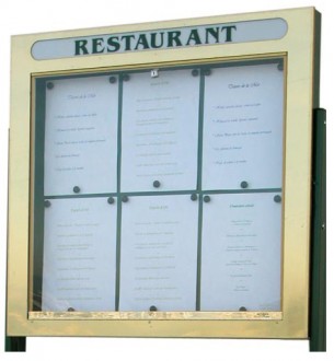 Vitrine porte menu murale simple face - Devis sur Techni-Contact.com - 1