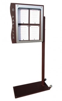 Vitrine porte menu sur pied pour extérieur - Devis sur Techni-Contact.com - 1