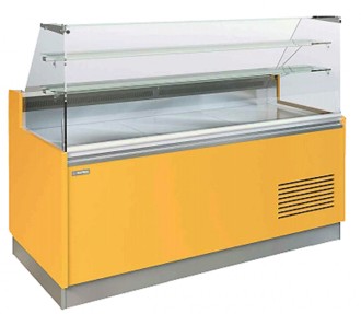 Vitrine réfrigérée froid ventilé avec réserve