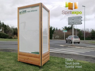 Vitrines affichage sur pieds autoportants